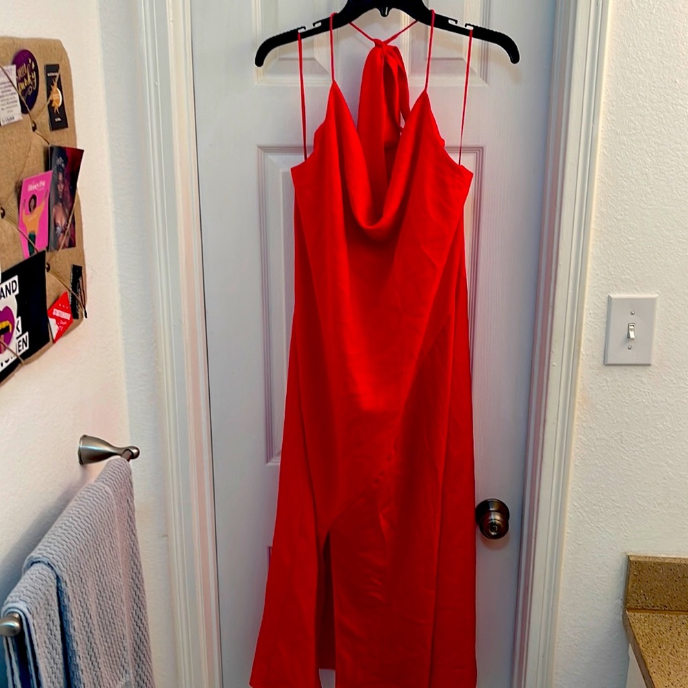 Cushnie x Target asymmetrical red dress size 18